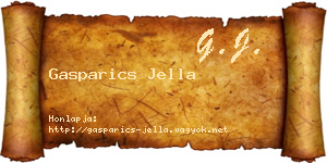 Gasparics Jella névjegykártya